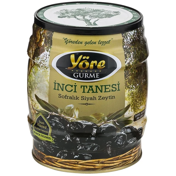 Yöre Gurme Inci Tanesi Yağlı Sele Siyah Zeytin 750 gr Teneke ürün görseli 1