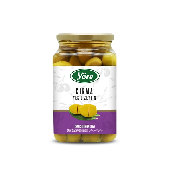 Yöre Domat Kırma Jumbo Yeşil Zeytin Cam Kavanoz 2 X 550 Gr (161-180 Kalibre)