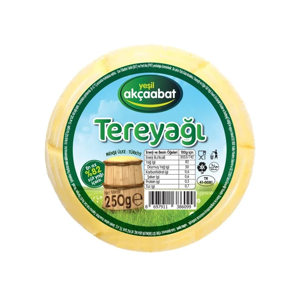 Yeşil Akçaabat Kahvaltılık Tereyağı 3 X 250 gr
