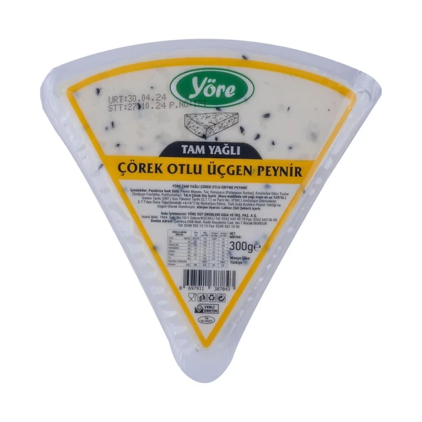 Yöre Tam Yağlı Çörek Otlu Üçgen Peynir 3 x 300 gr