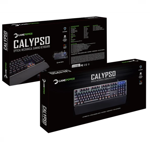 Gamepower Calypso Kırmızı Switch Rainbow Optik Mekanik Oyuncu Klavye - 7