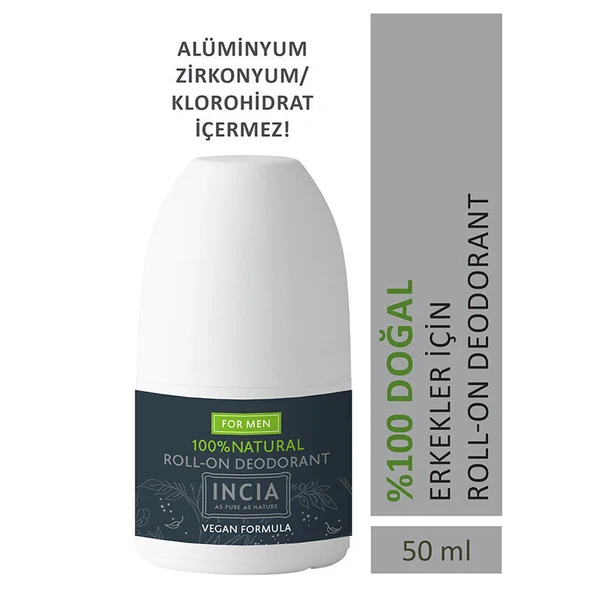 INCIA Doğal Roll-On Deodorant (Erkekler İçin) 50 ml - Resim 3