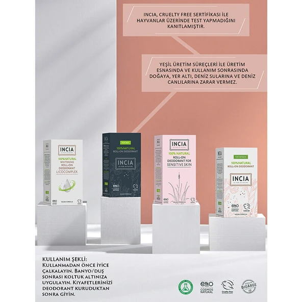 INCIA Doğal Roll-On Deodorant (Erkekler İçin) 50 ml - Resim 6