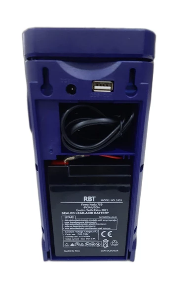 24 Büyük Ledli Mavi 80 Saat Yanan Usb Şarjlı Led Işıldak - Telefon Şarj Edebilen - 4
