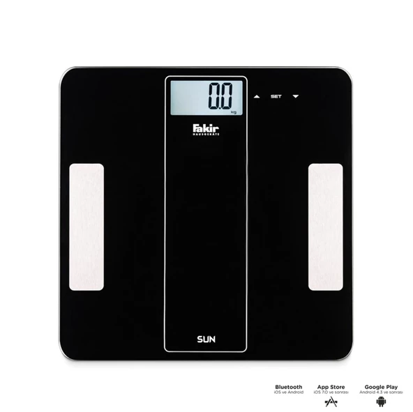 Fakir Sun Bluetooth Vücut Analiz Baskülü (akıllı baskül)  (Tartı) Siyah - 4