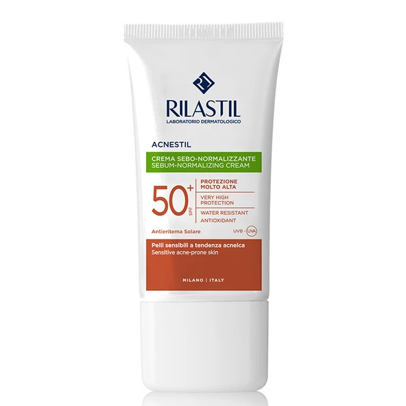 Rilastil Acnestil Düzensiz Ciltler İçin Yüz Güneş Koruyucu Krem Spf50+ 40 ml