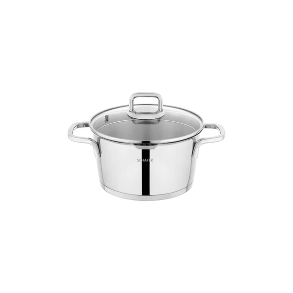 Schafer New Stahl Çelik Tencere Seti 8 Parça-Inox - 4