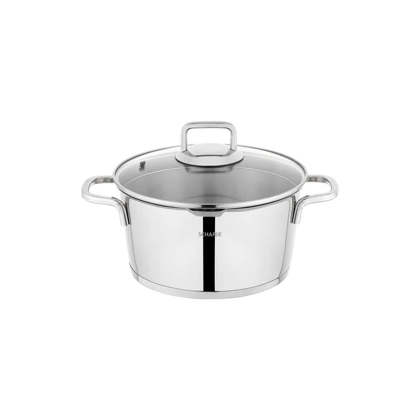 Schafer New Stahl Çelik Tencere Seti 8 Parça-Inox - 3