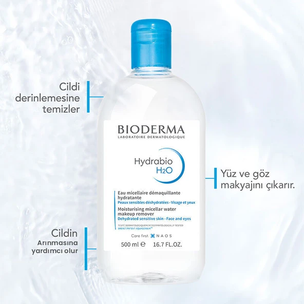 Bioderma Hydrabio H2O 2x500ml - Resim 4