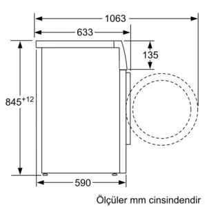 Profilo CM12N18XTR A 8 kg 1200 Devir Çamasır Makinesi - 4