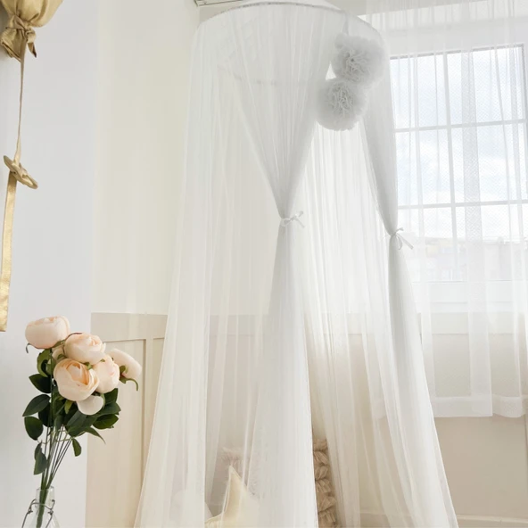 Pamuka Tül Cibinlik Basic White - Resim 3