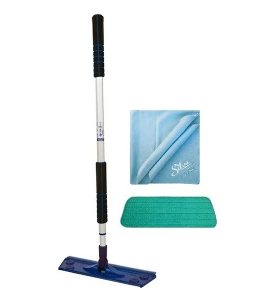 Silva Mikrofiber Cam Bezli Mikrofiber Tekli Islak Mop Set