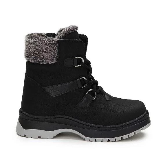 Vicco Alexis Hafif Unisex Siyah Fermuarlı Kürklü Kışlık Çocuk Botu - Resim 2