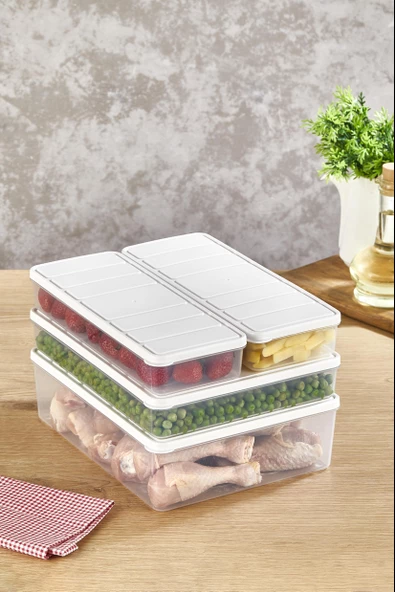 Selka Nora 4'lü Set ( 1 Adet 4 Lt. 1 Adet 2,25 Lt. 2 Adet 1 Lt. ) - 4