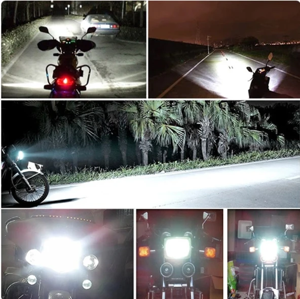 Motosiklet H4 Xenon Power Led 12V 4000LM 6000K Beyaz Işık - 5