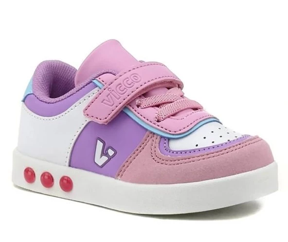 Vicco Sam Işıklı Unisex Çocuk Pembe Spor Ayakkabı