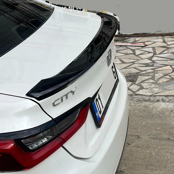 Honda City RS 2020 Bagaj Üstü Spoiler Parlak Siyah Boyalı İthal Ürün Plastik - 4