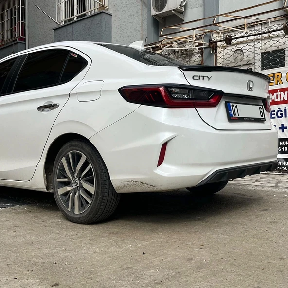 Honda City RS 2020 Bagaj Üstü Spoiler Parlak Siyah Boyalı İthal Ürün Plastik - 6
