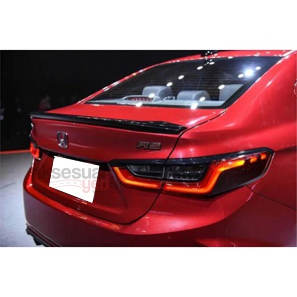 Honda City RS 2020 Bagaj Üstü Spoiler Parlak Siyah Boyalı İthal Ürün Plastik - 3