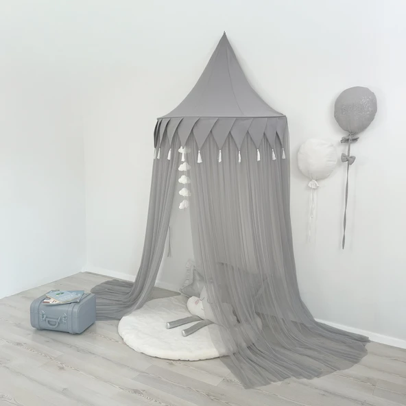 Pamuka Gri 120 Cm Duvar Tentesi - 2
