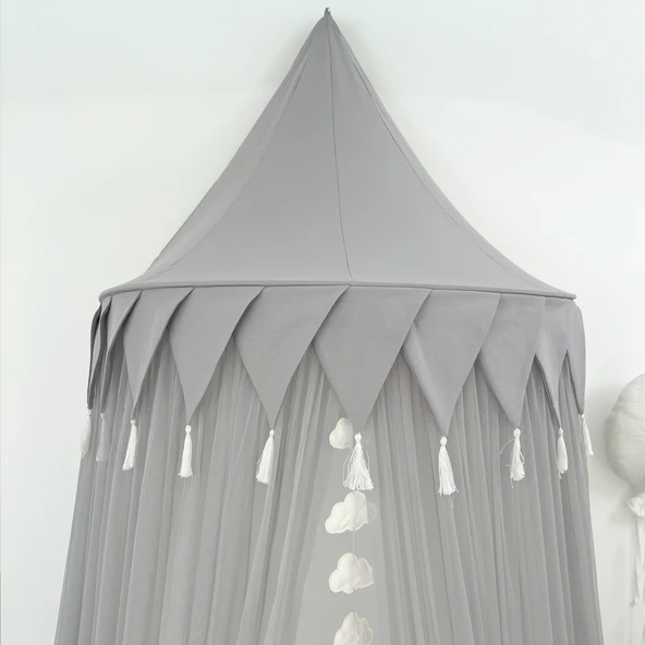 Pamuka Gri 120 Cm Duvar Tentesi - 5