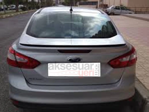 Ford Focus 2012-2018 Sedan Bagaj Üstü Spoiler Parlak Siyah Boyalı İthal Ürün Plastik