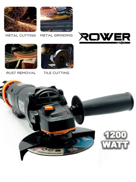 ROWERMAX BL-3800 Alman Pro-X 125 Mm Demir Metal Kesme Avuç İçi Taşlama Makinesi - 2