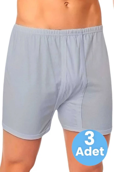 Uniquetrenders   Erkek Rahat Kesim Paçalı Pamuklu Külot Boxer 3'lü Set - 3