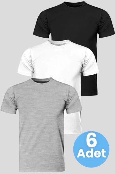 Uniquetrenders   Erkek Sıfır Yaka Pamuklu Fanila 6'lı Set - 6