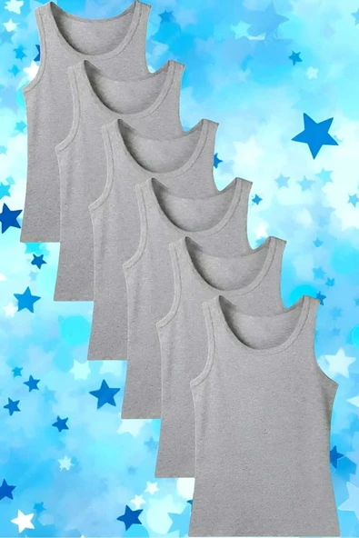 Uniquetrenders   Erkek Çocuk Pamuklu Penye 6'lı Atlet - 7