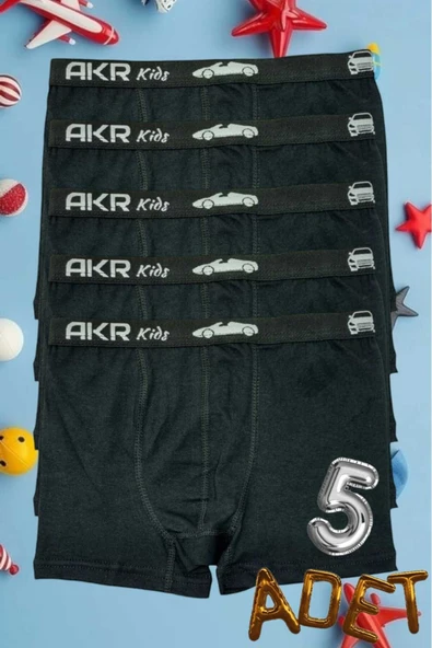 Uniquetrenders   Erkek Çocuk 5'li Pamuklu Boxer - 3