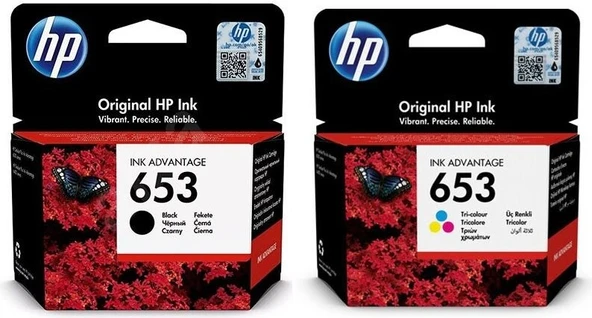 Hp 653 3YM75AE / 3YM74AE Avantaj Paket Orjinal Kartuş / Hp Deskjet 6075 / 6475