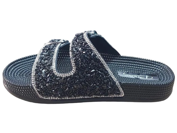 PIENN 20057 001 SİYAH TAŞLI ANATOMİK CASUAL TERLİK - 4