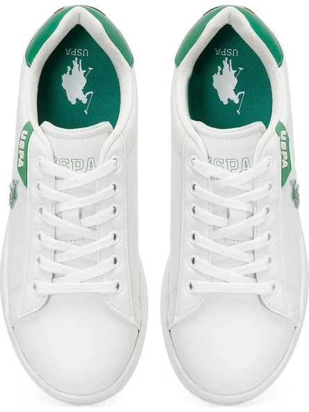 U.S.POLO ASSN COSTA 4PR BEYAZ YEŞİL COMFORT CASUAL ANATOMİK SPOR AYAKKABI - Resim 6