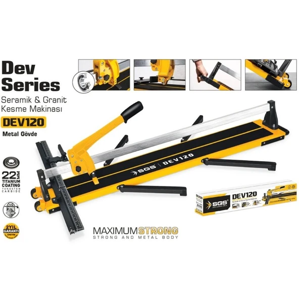 SGS Seramik Granit Kesme Makinası DEV120 1200mm - Resim 2