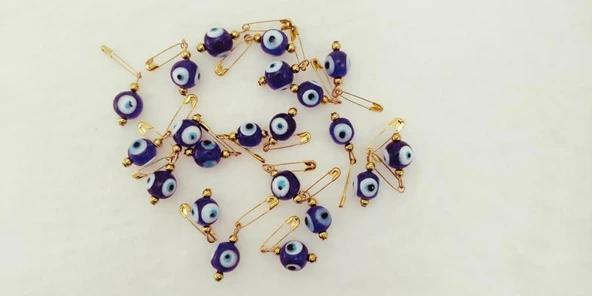 Hdmarketim 20 Adet 1,2 Cm Maşallahlık İğneli Cam Nazar Boncuğu - Resim 5