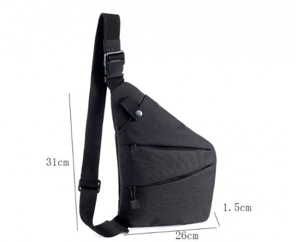 Unisex Çapraz Askılı Güvenlikli Bel Omuz Çantası - 6