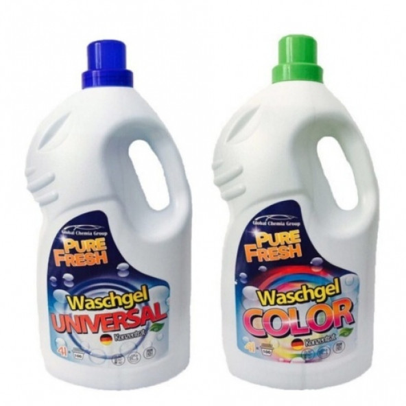 Pure Fresh Sıvı Çamaşır Deterjanı Beyaz Ve Renkli Çamaşır 2 li 8 lt