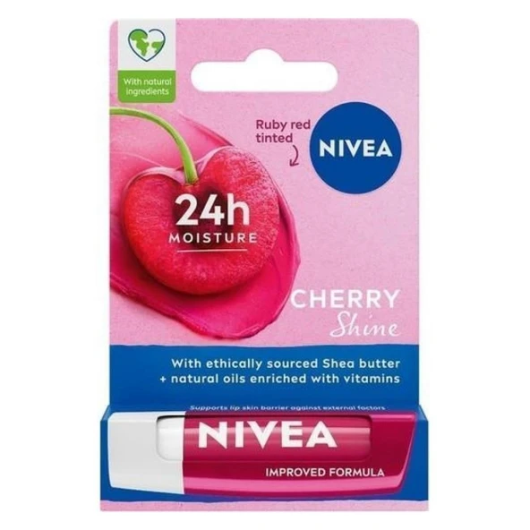 Nivea Cherry Shine Dudak Bakım Kremi 4.8 g