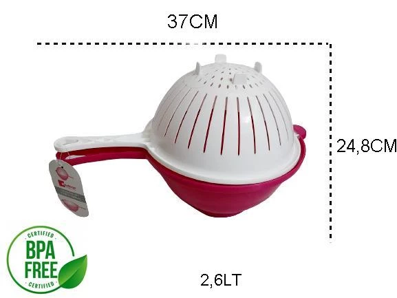 Moonstar Küvetli Süzgeç Pratik Çift Yönlü Süzgeç-CLB-355-FUŞYA+BEYAZ - 4