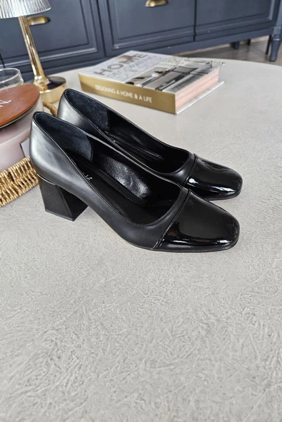 10 948 Topukla Kadın Kalın Topuklu Şık Günlük Ayakkabı - Resim 3