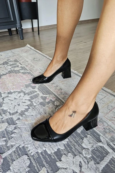 10 948 Topukla Kadın Kalın Topuklu Şık Günlük Ayakkabı - Resim 2