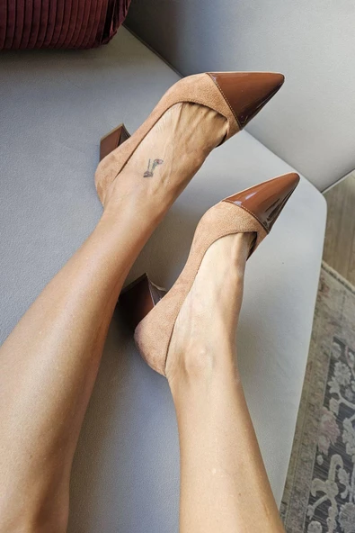 10 0600 Topukla Kadın Kalın Topuklu Şık Günlük Ayakkabı ürün görseli