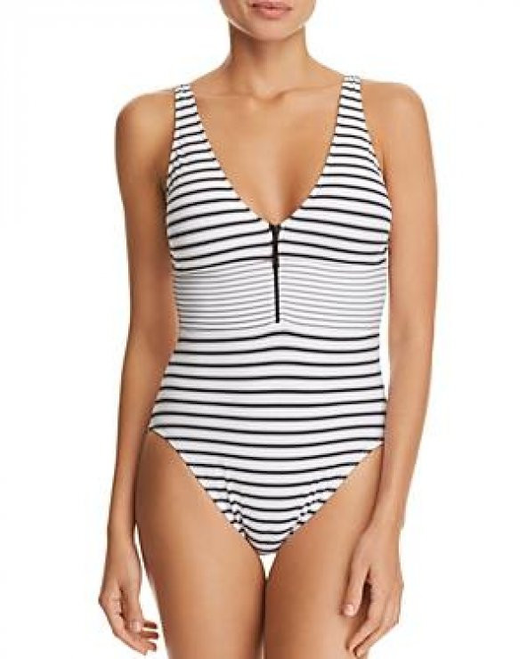 Çizgili Tek Parça Mayo - 4