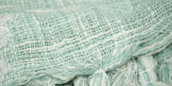 Lacourte Riya Tufted Chenille Pamuk Lüks Şal Battaniye - 3