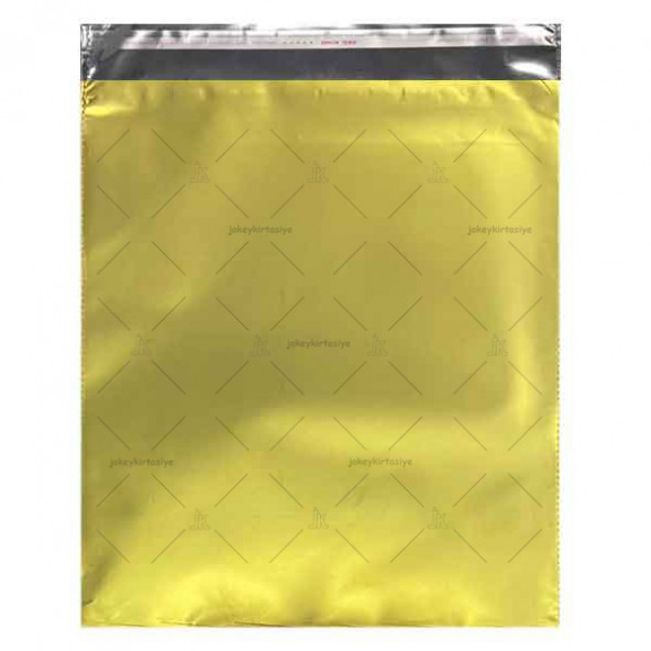 Mat METALİZE En: 25cm x BoY: 35cm MaT Bantlı ALTIN/DORE Hediye PAKETİ (20 adet) - 2