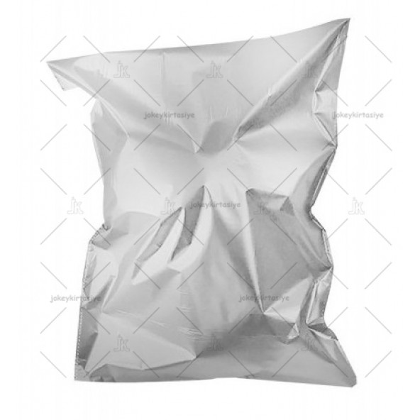 Mat METALİZE En: 25cm x BoY: 35cm MaT Bantlı GÜMÜŞ - SİLVER hediye PAKETİ (20 adet) - 1
