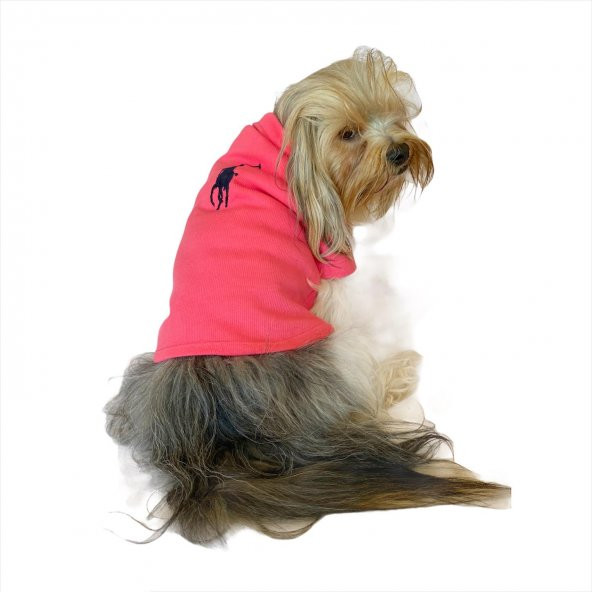 RL Pink Navy Polo Yaka Tişört Köpek Kıyafeti Köpek Elbisesi