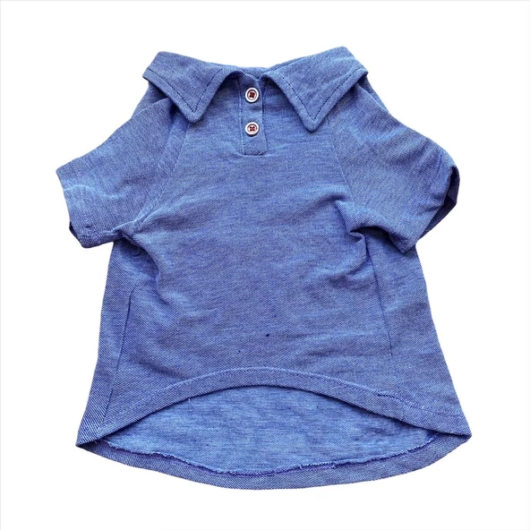 RL Denim Blue Polo Yaka Tişört Kedi Kıyafeti  Kedi Elbisesi - 6