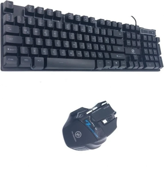 2400 DPI Işıklı  Mouse ve Işıklı Oyuncu Klavye Gaming Set
